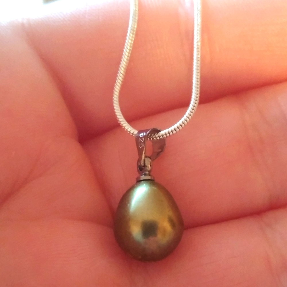 Natural 13mm Rainbow Baroque Pearl Necklace